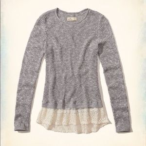 Hollister Gray Crew Sweater